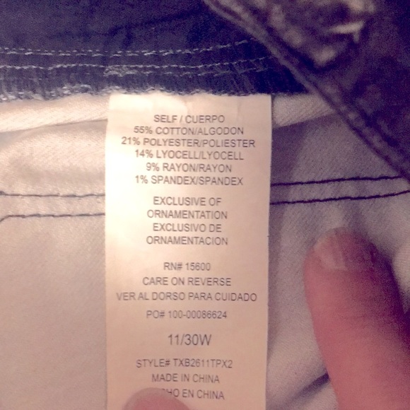 Jolt Black Leopard Print Jeans 11/30w NWOT - Picture 8 of 10